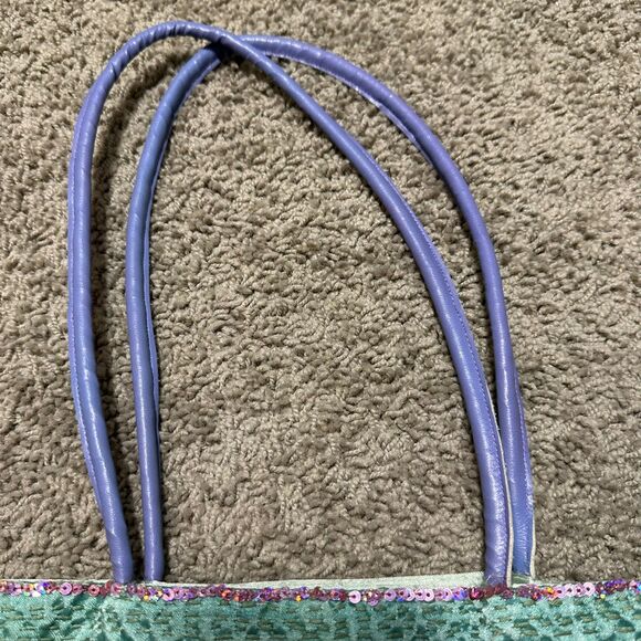 Vintage Christian Livingston Embroidered Beaded Sequin Shoulder Bag Tote - Picture 10 of 11